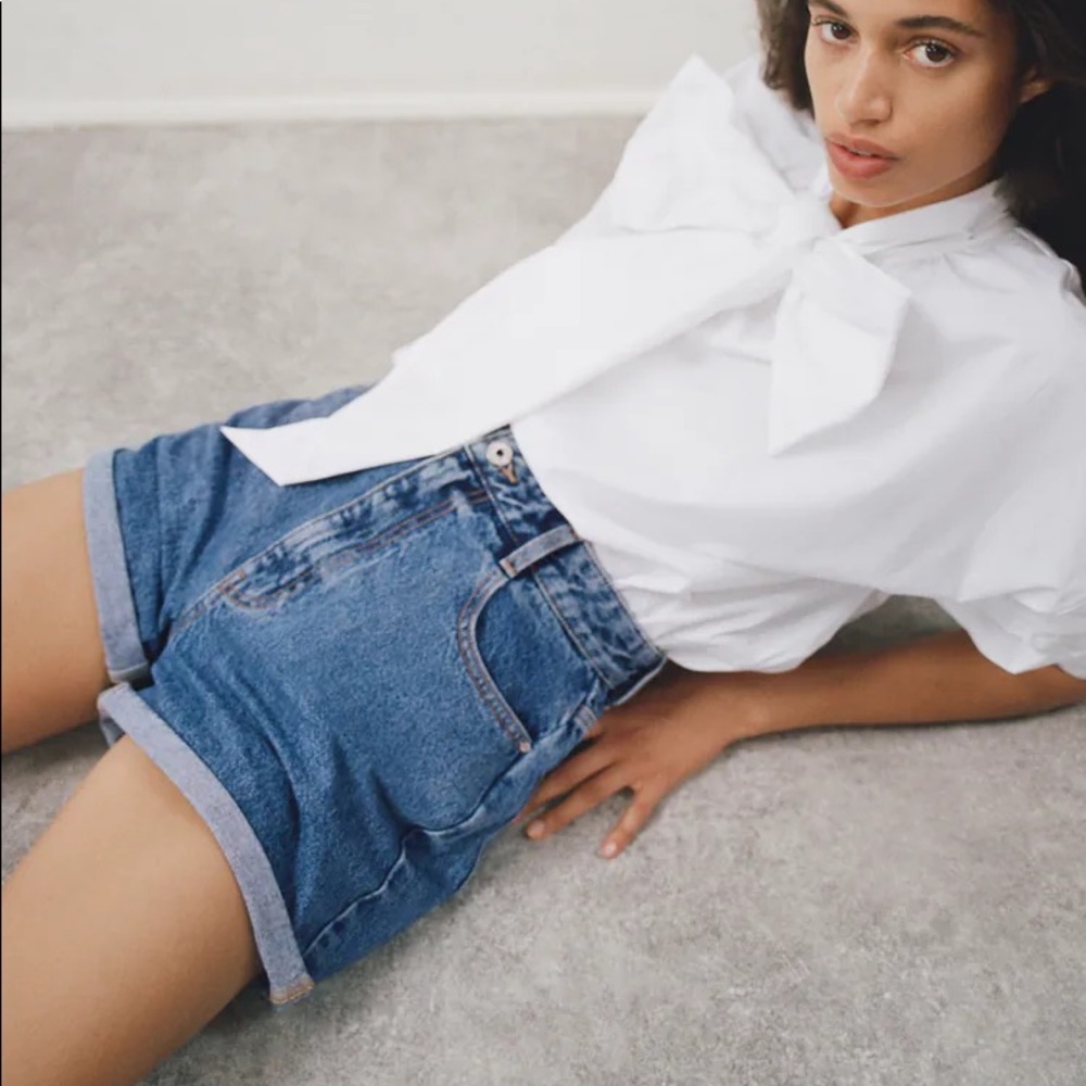 Zara Mom Denim Shorts